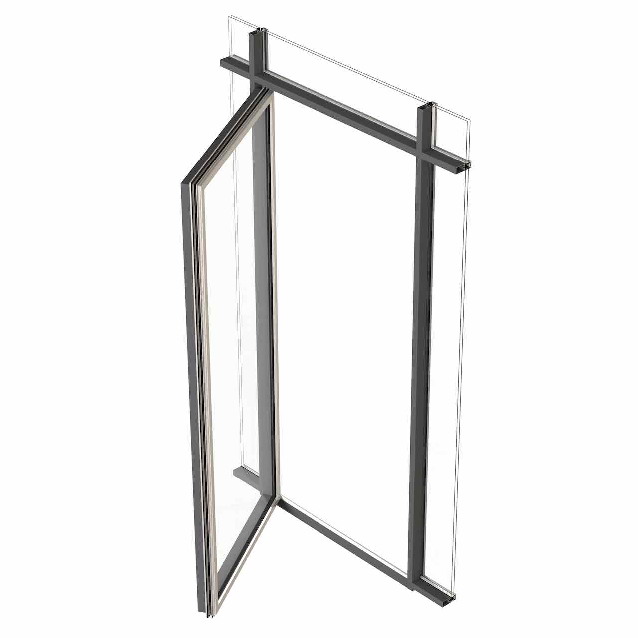 POrte pivotante pour façcade de la gamme JANSEN VISS